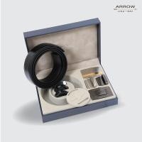 ราคา ARROW Gift Set เข็มขัดหนังแท้อิตาลี สีดำ สามารถเปลี่ยนหัวเข็มขัดได้ มีหัวเข็มขัดในกล่อง 2 แบบ MYCG114 (20668904399)