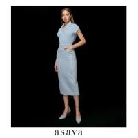 ราคา asava aw23 Asava Tweed Midi Skirt กระโปรงผู้หญิง ทรงสอบ เอวสูง กระเป๋าหน้า ผ่าหลัง ซิปหลัง (20412677216)