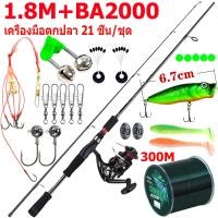 ราคา เบ็ดตกปลาครบชุด คันเบ็ดตกปลา แบบหมุน 2 ส่วน 13BB สีแดงสีดำ ขนาดพกพา ลากสูงสุด 12KG รอกสปินนิ่ง คาร์บอนไฟเบอร์ คันเบ็ดตกปลา 1 8m 1000 7000 รอกสปิ๋ว (20605053871)