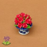 ราคา พานกุหลาบ ดอกไม้ ดอกกุหลาบ งานดินปั้น ขนาดเล็ก สำหรับไหว้บูชาพระ (20014093070)