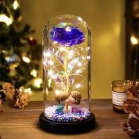 ราคา ดอกไม้กุหลาบฟอยล์โรแมนติก LEDฝาครอบแก้ว พร้อมไฟ LED ของขวัญทุกเทศกาล หลากแบบ โคมไฟกุหลาบตั้งโต๊ะ (16260769320)