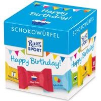 ราคา Ritter Sport Choco Cubes รส Happy Birthday 1 กล่องมี 22 ชิ้น BBF 10 01 24 (7527146952)