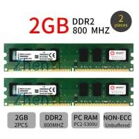 ราคา ใหม่สำหรับ KVR800D2N6 4GB 2X2GB 2G PC2 6400 DDR2 800หน่วยความจำ RAM สำหรับพีซีตั้งโต๊ะ MHz DIMM (18508275556)
