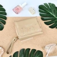 ราคา ร้านไทย พร้อมส่ง S003 กระเป๋าสตางค์ Forever young ใบสั้น 3 พับ ซิปรอบ ปักลายดอกไม้ (11820477787)