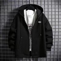 ราคา TS MEN เสื้อแจ็คเก็ตคลุมมีหมวก เสื้อหนาวแขนยาวมีหมวก คุณภาพสูง สีดำ สีขาว NT52 (20473062025)