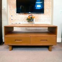 ราคา Sukthongแพร่ ตู้วางทีวีไม้สักเเท้ โต๊ะกลาง 55x95x50ซม SUKP 534 N สีไม้สักเก่าด้าน ลิ้นชักรางเลื่อนคู่ (20600394466)