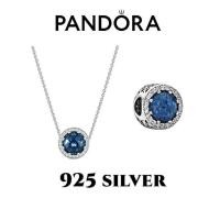 ราคา Pandora เงิน925 สร้อยคอ 4สีเลือกได้ Heart of Sea GlacierBlue Necklace ของขวัญสำหรับคนพิเศษ ของแท้ 100 (20323560176)