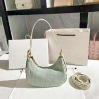 ราคา กระเป๋าสะพายข้าง ผ้ายีนส์กระเป๋ารักแร้ถุงฝรั่งเศสเวอร์ชั่นเกาหลีของถุงน้ำไหล่ ใหม่เกี๊ยวแบบพกพา (20422974363)