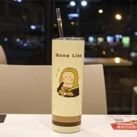 ราคา แก้วน้ำทรงกระบอก ฝาปิดแบบสไลด์ แก้วน้ำลายการ์ตูน แก้วทรงสูง กระบอกน้ำ แก้วน้ำสแตนเลส สูญญากาศ เก็บความร้อน เย็น พร้อมหลอด (5032128062)