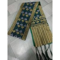 ราคา สไบขิดลาว สไบ ผ้าสไบ อัดกาว ทอลาย ผ้าเบี่ยง ผ้าสไบลาว แบบชายลูกปัดและชายผ้า (20273869307)