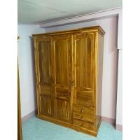 ราคา ตู้เสื้อผ้าบานเปิด3ประตูไม้สักแท้100 ส่งฟรียกเว้นภาคใต้ (14988911120)