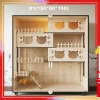 ราคา F G วิลล่าแมว กรงแมววิลล่าไม้เนื้อแข็งตู้แมวแมวปีนเขากรอบพื้นที่ขนาดใหญ่หรูหรา ตู้โชว์ไม้เนื้อแข็ง โต๊ะข้างเตียงขนาดใหญ (20718737716)