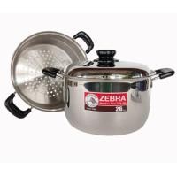ราคา หม้อหุงต้ม Wisdom Worthy 26 ซม พร้อมชั้นนึ่ง ตราหัวม้าลาย Zebra (7509333026)