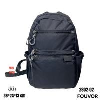 ราคา กระเป๋าเป้ใบเล็ก FOUVOR แท้ รหัส 2802 02 ผ้าไนลอน ผ้า2ชั้น เบา กันน้ำ ขนาด 36x24x13cm สำหรับผู้ชายผู้หญิง (16130666014)