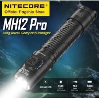 ราคา 2023 NITECORE ไฟฉาย MH12 Pro ชาร์จได้505เมตร USB C ยุทธวิธีไฟฉาย uhi 40นำลำแสง5300mAh แบตเตอรี่ Li ion 21700 (20608241625)