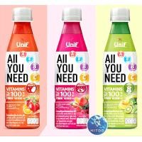 ราคา hitdd น้ำผลไม้ยูนีฟออลยูนีค All you need unif น้ำผักผลไม้รวมผสมผักใบเขียว ขนาด300มล 6ขวด (17033066102)