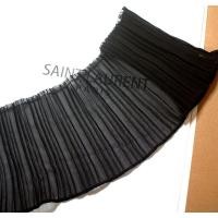 ราคา ขอบลูกไม้จับจีบผ้าชีฟองสีดำและสีขาวขอบลูกไม้แบบออร์แกนขอบระบายแขนเสื้อเด็กขอบกระโปรงอุปกรณ์ตกแต่งเสื้อผ้า10ซม (20121145783)