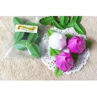 ราคา กลีบดอกกุหลาบ กลีบเลี้ยงดอกกุหลาบ ใบ 3 แฉก สีเขียวเข้ม 100 ใบ 30 บาท (15069371313)