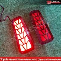 ราคา ทับทิมท้าย Alphard Velfire 30 2014 2015 2016 2017 2019 2020 2021 2022 LED รุ่นกันชน Top ลาย Diamond สีแดง V2 (20279810897)