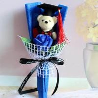 ราคา ZCMJ ช่อดอกไม้การ์ตูนรูปหมีแสนโรแมนติกช่อดอกไม้ใช้ทำจากดอกกุหลาบสำหรับงานปาร์ตี้ของตกแต่งงานแต่งงานของขวัญเทศกาลสำหรับงานเฉลิมฉลองรับปริญญา (11352093839)