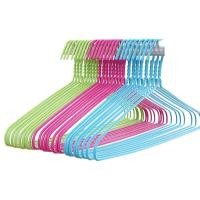 ราคา ไม้แขวนเสื้อ ไม้แขวนลวดเคลือบ ไม้แขวนผ้า สีสดใส 1 แพ็คมี 10 ชิ้น ยกลัง 1 ลังมี 12 แพ็ค (19272018768)