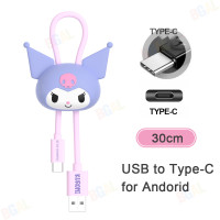 ราคา Sanrio ของแท้100 30ซม สายชาร์จเร็ว2 4A สาย USB Type C สายเคเบิลหลอดไฟกับ3D ตุ๊กตาสำหรับ iPhone และ Android สมาร์ทโฟนของขวัญวันเกิด AQ11ของขวัญคริสต์มาส (20759967878)