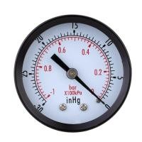 ราคา Pressure Gauge 0 30inHg 0 1 bar Mini Dial Air vacuum pressure gauge pressure gauge pressure gage vacuum manometer dual scale Black (9223988463)