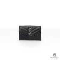 ราคา YSL ENVELOPE CARDS WALLET SHORT BLACK CHEVRON SHW Condition Like New (20421422779)