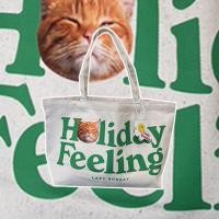 ราคา Justbehappy Tote Bag กระเป๋าผ้าลายใหม่ คลอน้องหมาน้องแมว (20557989895)