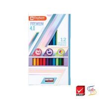 ราคา Elephant ตราช้าง สีไม้ ดินสอสีไม้ แท่งยาว พรีเมี่ยม 4 0 12 สี 24 สี 36 สี 48 สี จำนวน 1 กล่อง (20711062423)