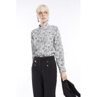 ราคา ESPADA เสื้อเชิ้ตผ้าซาตินลายพาสลีย์ ผู้หญิง สีขาว Paisley Print Satin Shirt 1011 (18729355876)