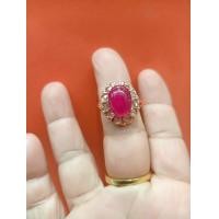 ราคา แหวนนาคหัวพลอยทับทิมล้อมเพชรซีกแท้ไม่ลอก (16934910026)
