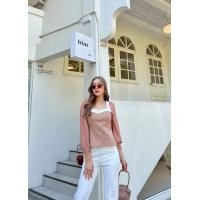 ราคา พร้อมส่ง เสื้อผ้าเทพแขนยาวชีฟอง สีทูโทนกระดุมปั้ม Tag Walk in closet (17350029184)