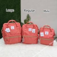 ราคา Nekokissbag Anelloแท้100 Canvas Backpack Mini Regular Large size กระเป๋าเป้สะพายหลัง อเนลโล รุ่นผ้า สี Coral pink (7169856124)