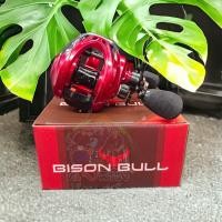 ราคา Bison Bull รอกใบสันบลู Bullรอบ 7 1 1 ของแท้ รอกหยดน้ำ มีคลิ๊กเสียงเวลาปลาลากน๊อปปั๊มโลโก้แมงมุม รอกลุยๆเบรคโหดๆลุยชะโดสบ (19350943891)