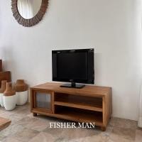 ราคา ตู้วางทีวี ตู้เก็บของ ตู้รองเท้า ตู้ไม้สัก ขนาด35x90x35 cm Tv Cabinet (19394428615)