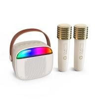 ราคา Actual Bluetooth Speakers HiFi Audio Speakers RGB Amplified Outdoor Speakers Live Broadcast Dual Microphones Portable Karaoke Speakers Teaching Microphones TF AUX Card Playback Bluetooth Speakers with