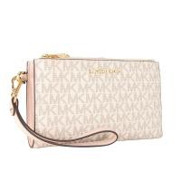 ราคา COD Michael Kors ซิปคู่รุ่นเต็ม MK หนังกันรอยขีดข่วน Gold Letter Clutch Phone คลิปยาว สีเบจ ชมพู Christmas Gift (16542074062)