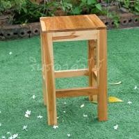ราคา เก้าอี้ เก้าอี้ไม้ เก้าอี้หัวโล้น 50x30x30 ไม้สักแท้100 (12493196682)