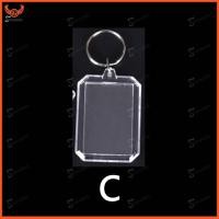 ราคา 1ชิ้นพวงกุญแจอะคริลิใสกรอบรูปพวงกุญแจแทรกภาพ DIY แยกแหวนพวงกุญแจ (16389367212)