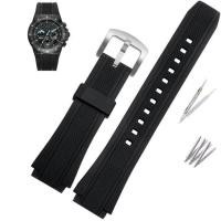 ราคา Black Silicone Rubber Sports Watch Strap Casio Edifice EF 552 Watchbands EF 552D 1A Men 39s Bracelet Stainless Buckle 25x20mm (16629483415)