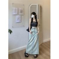 ราคา กระโปรงยีนส์ยาว เอวสูง สีเขียวสนิม ผ่าหลัง สไตล์ฮ่องกง (19573581118)