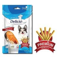 ราคา Delicio Original ขนมสำหรับสุนัข ทำจากเนื้อปลาแซลมอนแท้ เสริมวิตามิน ขนาด70กรัม หมดอายุ 13 11 2023 (7878490994)