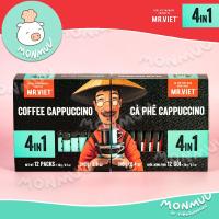 ราคา Lot ใหม่ กาแฟเวียดนาม Mr Viet 4in1 1กล่องมี12ซอง Cappuccino coffee กาแฟร้อน กาแฟเย็น ll Cà Phê Việt Nam (20585849235)