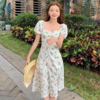 ราคา New มาเเรง ชุดเดรสลายดอกไม้สีฟ้างานสวยๆผ่าหน้า ชุดเดรสกระโปรงยาว ชุดเดรสลายดอกสวยๆผ้านิ่มเรียบๆ (15835249875)