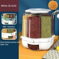 ราคา Super thai ถังใส่ข้าวสาร ถังข้าวสาร ถัถังข้าวครัวเรือนความจุขนาดใหญ่ถังใส่แป้งทำจากพลาสติกถังใส่ข้าวซีเรียลกันความชื้นความจุใบกล่องเก็บข้าว กล่องเก็บข้าวและของใช้จิปาถะถังเก็บข้าวแบบหมุนได้ถังเก็บข้าว