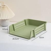 ราคา ชั้นวางเอกสาร ถาดวางเอกสาร ขนาดA4 แบบเรียงซ้อน เป็นชั้น ชั้นวางของ ชั้นวางกระดาษ A4 (20561026509)