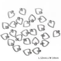 ราคา จี้โลหะผสมรูปหัวใจสีเงินสําหรับทําเครื่องประดับ (19894037614)