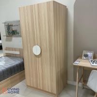 ราคา ตู้เสื้อผ้าบานเปิด 2 ประตู สไตล์มินิมอล ขนาด 80 ซม รุ่น NIS นิส Livinghome Furniture Mall (20090770406)