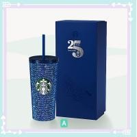 ราคา Starbucks Blue Bling Cold Cup 16 oz สตาร์บัคส์หนามคริสตัล ของแท้ 100 สตาร์บัคส์ ครบรอบ 25 ปี ประเทศไทย (20724867774)